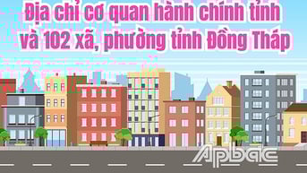 Địa chỉ cơ quan hành chính của 102 xã, phường tỉnh Đồng Tháp