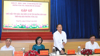 Lãnh đạo phường Vũng Tàu (TPHCM) gặp gỡ, lắng nghe chia sẻ của các chức sắc tôn giáo