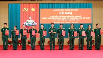 Đảng ủy Quân sự tỉnh An Giang công bố thành lập 3 đảng bộ phòng trực thuộc