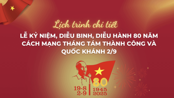 [Infographic] Chương trình diễu binh, diễu hành chào mừng 80 năm Cách mạng Tháng Tám và Quốc khánh 2/9
