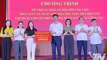 Phường Quyết Thắng hỗ trợ kinh phí xóa nhà tạm cho xã Ngân Sơn