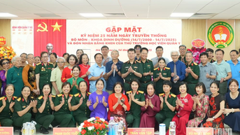Bệnh viện Quân y 103: Gặp mặt kỷ niệm 25 năm Ngày truyền thống Bộ môn - Khoa Dinh dưỡng