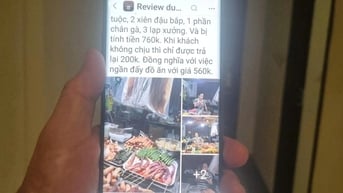 Quán vỉa hè bị tố “chặt chém” các món ăn đơn giản với giá 760.000 đồng