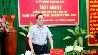 Thẩm định văn kiện Đại hội Đảng bộ các xã Châu Thành, Hưng Mỹ, Song Lộc, Long Hòa và Hòa Minh
