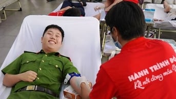 Công an tỉnh Tây Ninh tham gia hiến máu tình nguyện