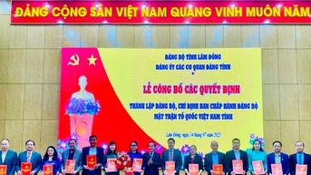 Lam Dong បានបង្កើតគណៈកម្មាធិការបក្សខេត្តនៃរណសិរ្សមាតុភូមិវៀតណាម