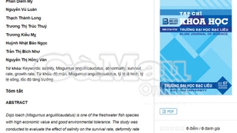 ខេត្ត Ca Mau មានទិនានុប្បវត្តិវិទ្យាសាស្ត្រដែលទទួលស្គាល់ដោយក្រុមប្រឹក្សាសាស្ត្រាចារ្យរដ្ឋសម្រាប់ការដាក់ពិន្ទុ។