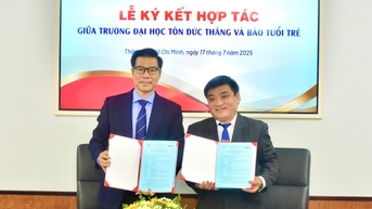 កាសែត Tuoi Tre និងសាកលវិទ្យាល័យ Ton Duc Thang សហការបណ្តុះបណ្តាលធនធានមនុស្សប្រព័ន្ធផ្សព្វផ្សាយ
