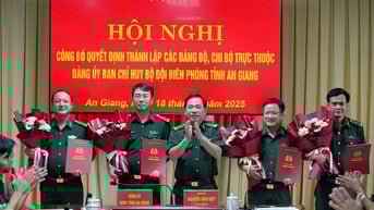 Công bố quyết định thành lập đảng bộ, chi bộ trong Bộ đội Biên phòng