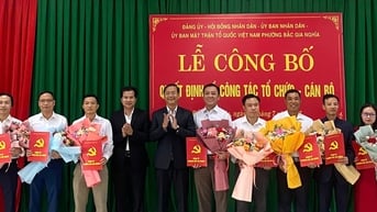Phường Bắc Gia Nghĩa công bố quyết định về công tác tổ chức - cán bộ