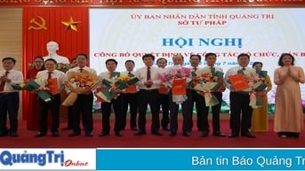 Sở Tư pháp: Công bố quyết định về công tác tổ chức, cán bộ