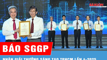 Báo SGGP nhận Giải thưởng Sáng tạo TPHCM lần 4-2025