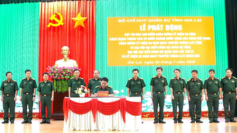 Bộ Chỉ huy Quân sự tỉnh Gia Lai phát động đợt thi đua cao điểm chào mừng các ngày lễ lớn và sự kiện chính trị trọng đại