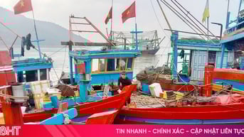 Hà Tĩnh: Tàu thuyền vào bờ sớm phòng tránh bão số 3