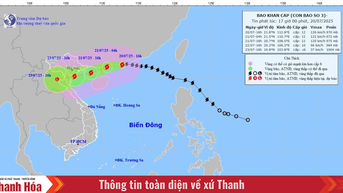 ខ្យល់ព្យុះលេខ ៣ ដែលមានកម្រិត ១៥ បោកបក់ តំបន់ឆ្នេរ Quang Ninh - Nghe An ជម្លៀសប្រជាជនប្រសិនបើចាំបាច់មុនថ្ងៃទី ២១ ខែកក្កដា។