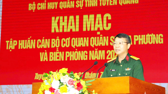 Bộ CHQS tỉnh Tuyên Quang: Tập huấn cán bộ cơ quan quân sự địa phương và biên phòng năm 2025