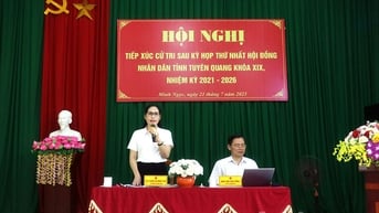 Tổ đại biểu số 11 HĐND tỉnh tiếp xúc cử tri tại xã Minh Ngọc