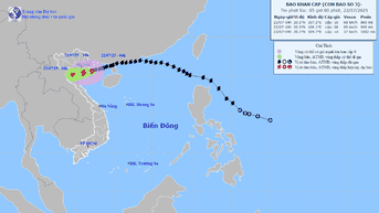 Bão số 3 giật cấp 13, cách Hải Phòng 70km