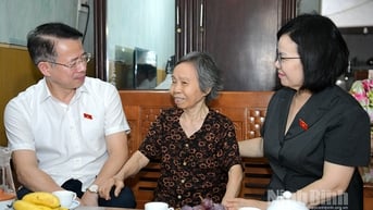 Lãnh đạo Đoàn ĐBQH tỉnh thăm, tặng quà các gia đình chính sách