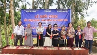 Khởi công xây dựng cầu giao thông nông thôn kênh HN1 xã Giang Thành