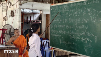 An Giang: Ngôi chùa nhỏ ươm mầm ngôn ngữ Khmer
