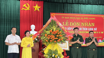 Đón nhận bằng xếp hạng di tích lịch sử địa điểm trận đánh của phân đội 23