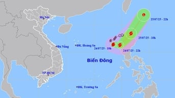 Bão số 4 năm 2025 tên gì, đang ở đâu trên Biển Đông?