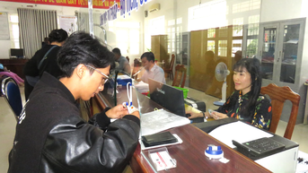 Xã Vạn Ninh: Tỷ lệ hồ sơ giải quyết đúng hạn và trước hạn đạt 99,73%.
