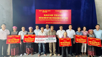 Xã Hợp Thành khánh thành 7 nhà "Đại đoàn kết" cho hộ nghèo