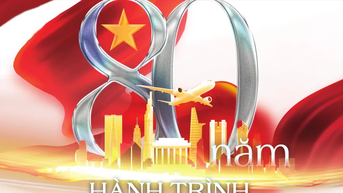 Biểu trưng chính thức của Triển lãm thành tựu đất nước 80 năm