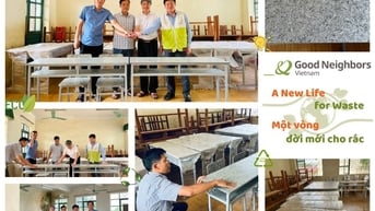 Tặng bàn ghế để giáo dục ý thức về môi trường