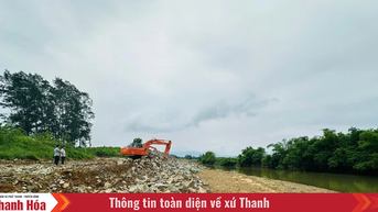 Nhanh chóng khắc phục sự cố sạt lở bờ hữu sông Âm