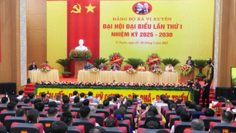 Đại tướng Trịnh Văn Quyết dự Đại hội đại biểu Đảng bộ xã Vị Xuyên