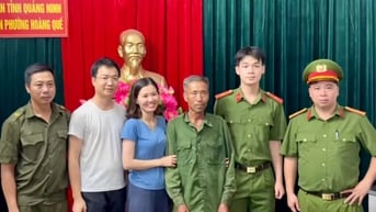 Công an xã Trần Phú tìm thấy người đàn ông đi lạc sang Quảng Ninh, cách nhà 50 km