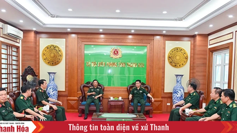 Tư lệnh Quân khu 4 kiểm tra tại Ban Chỉ huy Bộ đội Biên phòng tỉnh Thanh Hóa