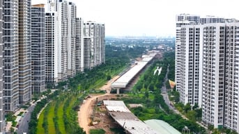Cận cảnh cầu cạn Vành đai 3 vươn cao giữa khu đô thị TPHCM