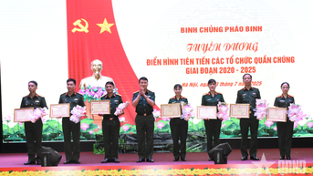 Binh chủng Pháo binh tuyên dương điển hình tiên tiến trong tổ chức quần chúng giai đoạn 2020-2025