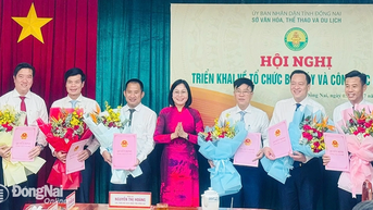 Sở Văn hóa, thể thao và du lịch công bố các quyết định cán bộ sau sáp nhập