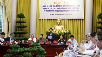 Công bố Lệnh của Chủ tịch nước về 15 luật, 1 pháp lệnh vừa được thông qua