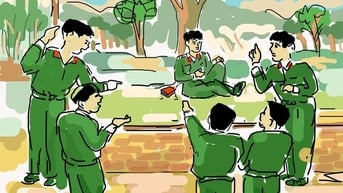'Gói xôi gấc' của họa sĩ Thắng