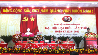 បើកមហាសន្និបាតលើកទី១ គណៈកម្មាធិការបក្សសង្កាត់ Hoai Nhon អាណត្តិ 2025 - 2030