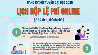 Những lư ý khi nộp lệ phí đăng ký xét tuyển đại học, cao đẳng năm 2025 trực tuyến