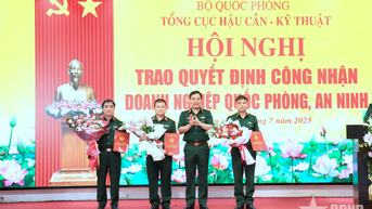 Tổng cục Hậu cần-Kỹ thuật trao Quyết định công nhận doanh nghiệp quốc phòng, an ninh