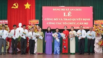 Đảng ủy xã An Châu công bố và trao quyết định công tác tổ chức, cán bộ