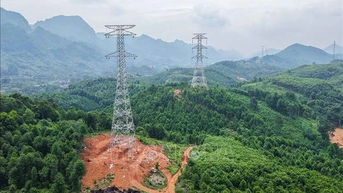 Đường dây 500kV Lào Cai – Vĩnh Yên: Hoàn thành kéo dây những khoảng néo đầu tiên