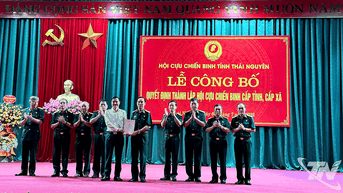 Công bố quyết định thành lập Hội Cựu chiến binh cấp tỉnh, cấp xã