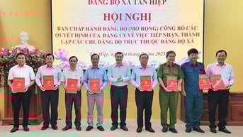 Tiếp nhận, thành lập 59 chi bộ, đảng bộ trực thuộc Đảng bộ xã Tân Hiệp