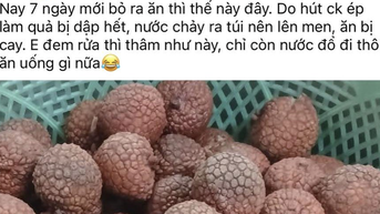 Sai lầm khi hút chân không để bảo quản vải thiều