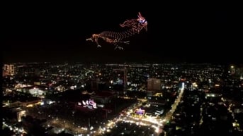 Mãn nhãn màn trình diễn drone light chào mừng tỉnh Bắc Ninh mới