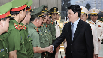 Chủ tịch nước Lương Cường dự hội nghị sơ kết công tác 6 tháng đầu năm của Bộ Công an
